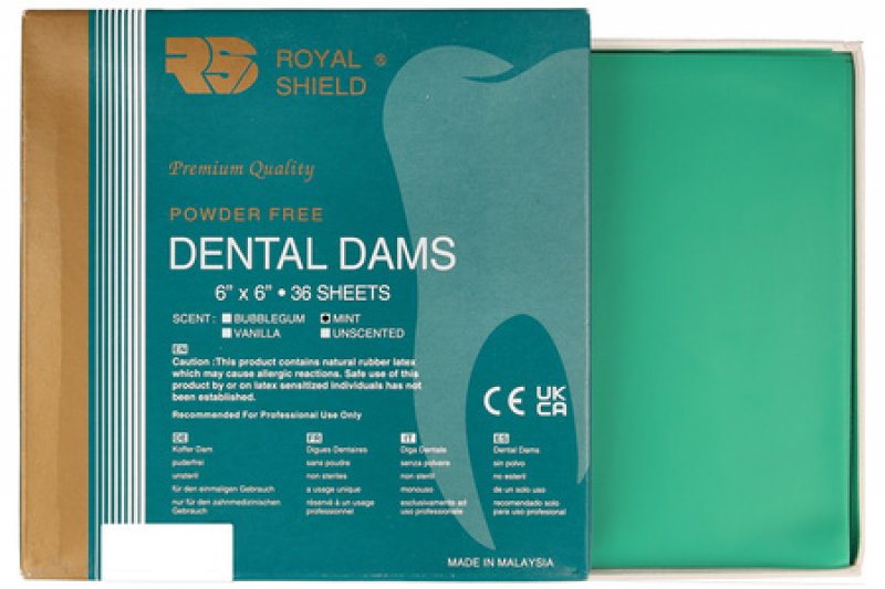 Kofferdam Royal Shield - zelený, máta, střední (36ks/bal)