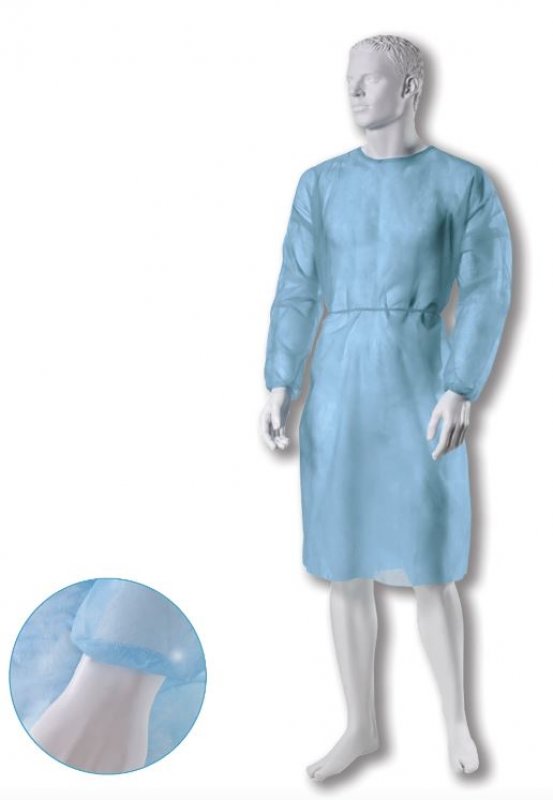 Návštěvnický plášť z netkané textilie, nesterilní, zelený ( 10ks/balení)