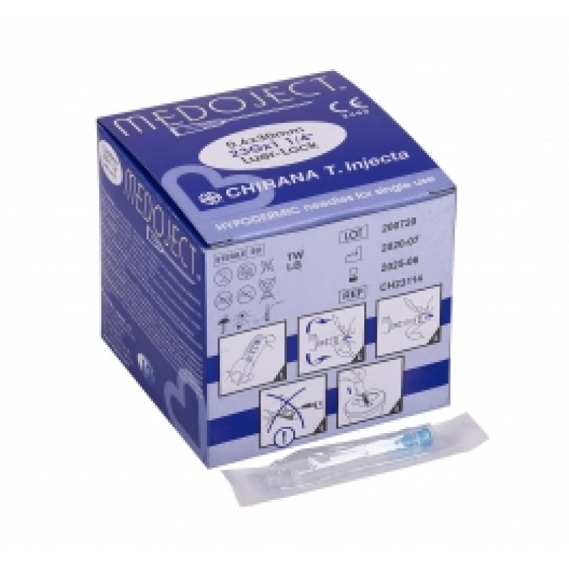 Jehly inj. MEDOJECT 0,6 x 30 23G (100ks) - modré