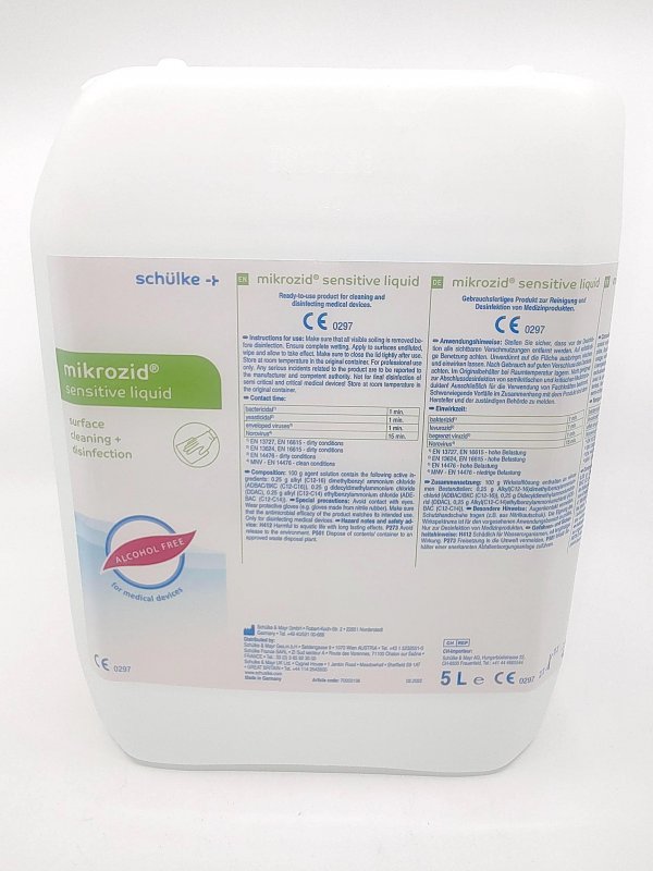 Dezinfekční roztok Mikrozid sensitive liquid 5l - kanystr