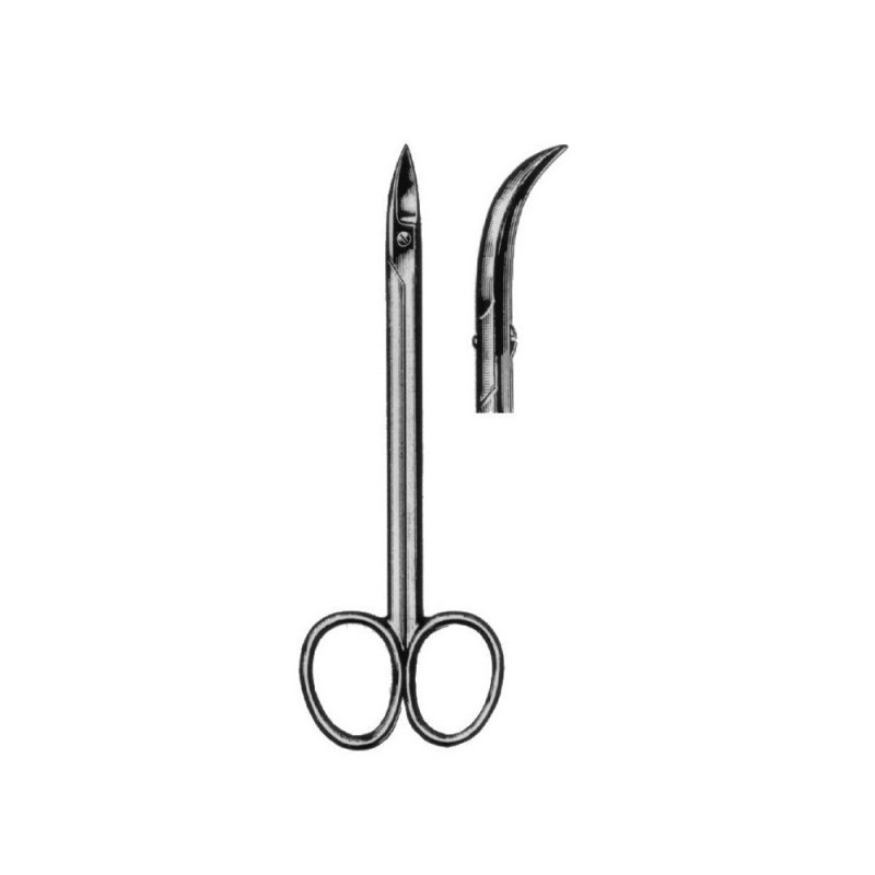 Quinby nůžky na dáseň - zahnuté (12cm)